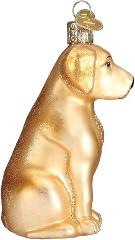 مجموعة Old World Christmas Dog Collection الحلي الزجاجية المنفوخة لشجرة عيد الميلاد، شوكولاتة لابرادور، الموديل: 12387 in Kuwait