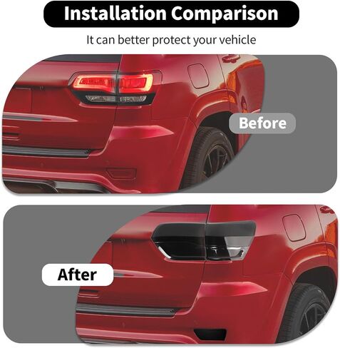 Smoked Black Tail Light Lamp Cover Guard Trim Decoration Exterior Accessories for Jeep Grand Cherokee 2014-2020 in Saudi Arabia