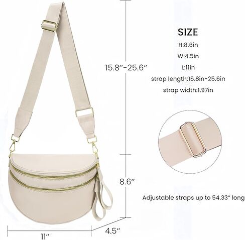 GLT.ETL Fanny pack Chest Bag For women Faux leather Fringe Quilted Waist Cross body Bags Rivet studded Tassel Shoulder Purses (Black) in Kuwait