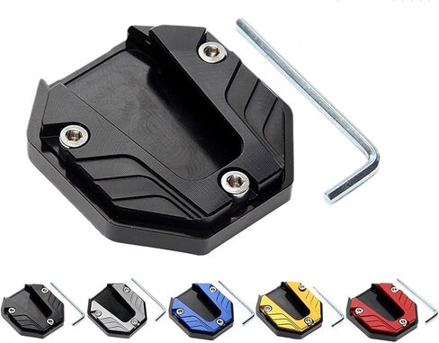 Frame Forks Universal Scooter Motorcycle Bike Kickstand Extender Foot Side Stand Extension Pad Support Plate Anti-skid Enlarged Base(Red) in Kuwait