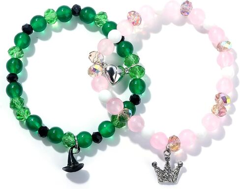 BFF Bracelet for Wizard Witch Cosplay - 2 Friendship Matching Beaded Bracelets Merch Costume Jewelry Accessories - Halloween Party Gift Stuff for Best Friend (A) in Saudi Arabia