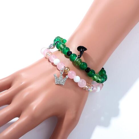 BFF Bracelet for Wizard Witch Cosplay - 2 Friendship Matching Beaded Bracelets Merch Costume Jewelry Accessories - Halloween Party Gift Stuff for Best Friend (A) in Saudi Arabia
