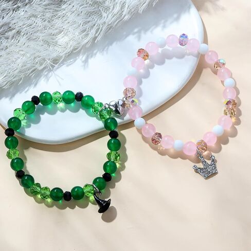 سوار BFF لساحرة الساحرة التنكرية - 2 أساور مطرزة متطابقة للصداقة - إكسسوارات المجوهرات - هدايا حفلات الهالوين لأفضل صديق (أ) in Kuwait