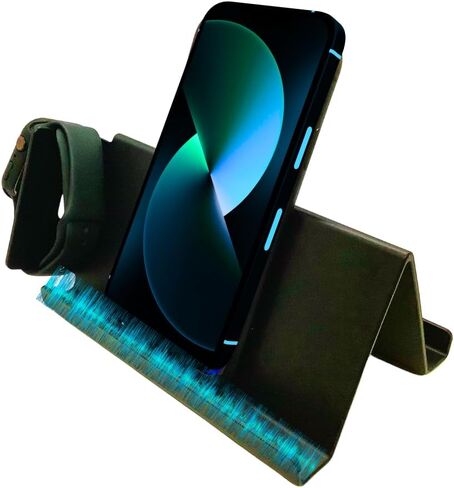 Mobile Phone Stand Holder with Sound Amplification for Phone and Tablet. Mount on Desks, Nightstand, Bed, Kitchen, Bathroom, or Body Parts Like Stomach and Chest. in Kuwait
