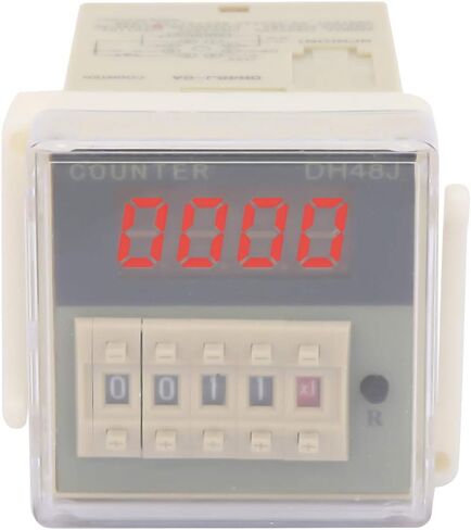 DH48J-8A LCD مرحل العداد الإلكتروني الرقمي 0-999900 مرحل تأخير الوقت لورش إنتاج المصنع (24VAC/DC) in Kuwait