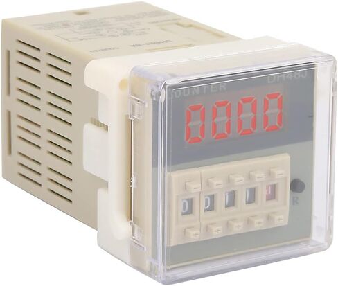 DH48J-8A LCD مرحل العداد الإلكتروني الرقمي 0-999900 مرحل تأخير الوقت لورش إنتاج المصنع (24VAC/DC) in Kuwait