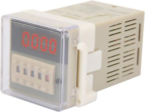 DH48J-8A LCD مرحل العداد الإلكتروني الرقمي 0-999900 مرحل تأخير الوقت لورش إنتاج المصنع (24VAC/DC) in Kuwait