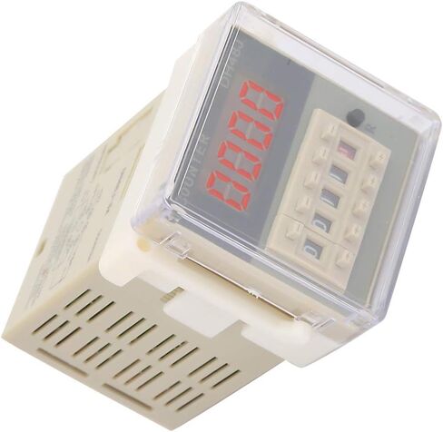 DH48J-8A LCD مرحل العداد الإلكتروني الرقمي 0-999900 مرحل تأخير الوقت لورش إنتاج المصنع (24VAC/DC) in Kuwait