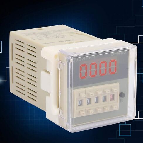 DH48J-8A LCD مرحل العداد الإلكتروني الرقمي 0-999900 مرحل تأخير الوقت لورش إنتاج المصنع (24VAC/DC) in Kuwait