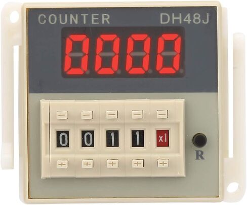 DH48J-8A LCD مرحل العداد الإلكتروني الرقمي 0-999900 مرحل تأخير الوقت لورش إنتاج المصنع (24VAC/DC) in Kuwait