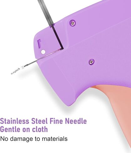 مسدس غرز صغير للملابس، مسدس علامات الملابس، مسدس تثبيت سريع للملابس مع 6 إبر دقيقة، 2000 قطعة من مثبتات مسدس العلامات (1000 أبيض و1000 أسود) in Kuwait