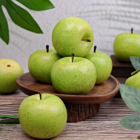 جريسورث تفاح احمر صناعي نابض بالحياة من 6 قطع من التفاح الصناعي لتزيين المنزل والمطبخ والخزانة in Kuwait