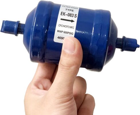 2 Pcs EK-083S Flow Filter Drier for Heat Pump, Liquid Line Refrigerant Filter Drier 3/8 Sweat EK-083S for Heat Pump Air Conditioning Refrigeration Heating Systems in Kuwait