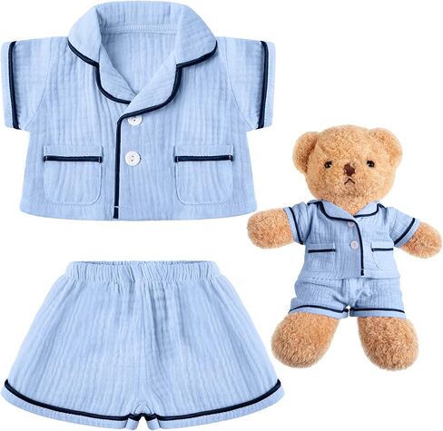 Hungdao Bear Clothes Pajamas Make Your Own Animals Outfits Fits Most 14 Inches Bear Accessories (Blue) in Saudi Arabia