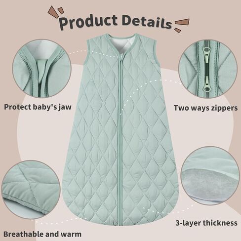 3 Pack Baby Sleep Sack 100% Rayon Cotton Baby Sleeping Bag 2-Way Zipper Toddler Wearable Blankets TOG 0.3. (Gerbera&Tulips&Pink, 6-12 Months) in Kuwait