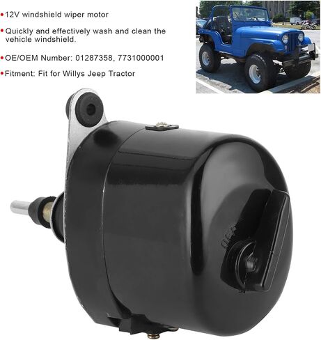 12V Windshield Wiper Motor Replacement 01287358 7731000001 HIGH Performance Durable ABS Iron Black for Tractor in Saudi Arabia