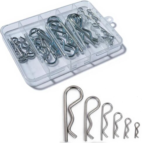 16 Pcs Heavy Duty Cotter Pins,Hitch Pins Clip R Clips Spring Retaining Wire Hair Pins Kotter Pin Strong Spring Tension Large Hardware Pins for Trailer Tractors Mower Carts Truck Pin Clip M3x65mm in Saudi Arabia
