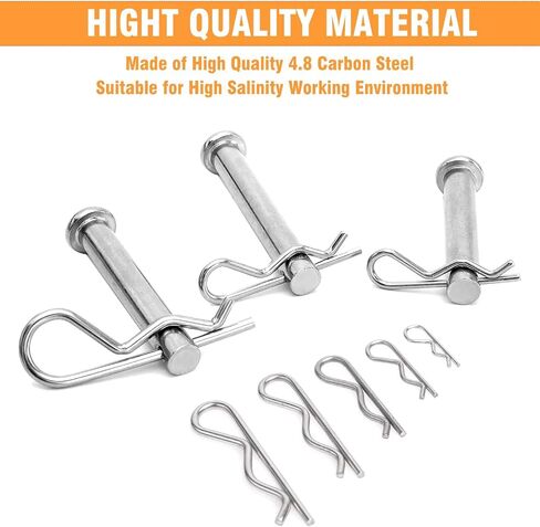 16 Pcs Heavy Duty Cotter Pins,Hitch Pins Clip R Clips Spring Retaining Wire Hair Pins Kotter Pin Strong Spring Tension Large Hardware Pins for Trailer Tractors Mower Carts Truck Pin Clip M3x65mm in Saudi Arabia