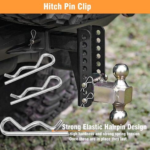 16 Pcs Heavy Duty Cotter Pins,Hitch Pins Clip R Clips Spring Retaining Wire Hair Pins Kotter Pin Strong Spring Tension Large Hardware Pins for Trailer Tractors Mower Carts Truck Pin Clip M3x65mm in Saudi Arabia