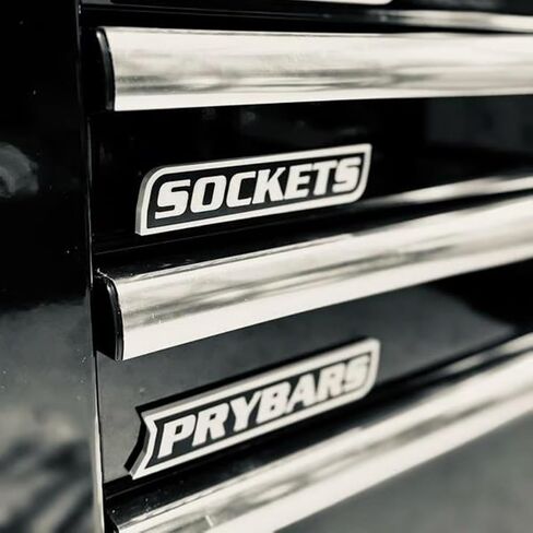 12 حزمة من ملصقات صندوق الأدوات المغناطيسية، وملصقات صندوق الأدوات المطبوعة ثلاثية الأبعاد، وملحقات تنظيم صندوق الأدوات العامة، وعلامات قابلة لإعادة الاستخدام لصناديق الأدوات الفولاذية، والعربات، والأدراج، والخزائن (أسود) in Kuwait