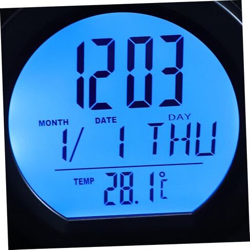 Solar Car Dashboard Clock with Thermometer Sleek Design Easy Installation Solar Powered Date Display for Vehicles Enhance Aesthetic Appeal Driving Experience in Saudi Arabia