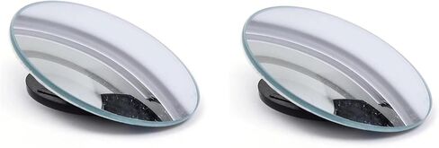 2Pcs Frameless Auxiliary Rearview Mirror Auto Motorcycle Universal Wide Angle Adjustable Small Mirrors Blind Spot Mirrors in Saudi Arabia