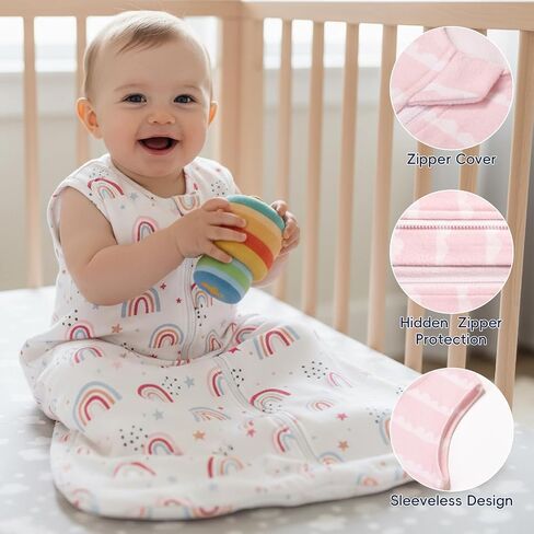 PHF Soft Micro-Fleece Baby Sleep Sack, 6-12 Months Warm Baby Wearable Blanket, 2-Way Zipper Sleeping Bags, 2 Pack Comfy Toddler Sleeping Sack for Baby Girls, Medium Size, Floral in Saudi Arabia