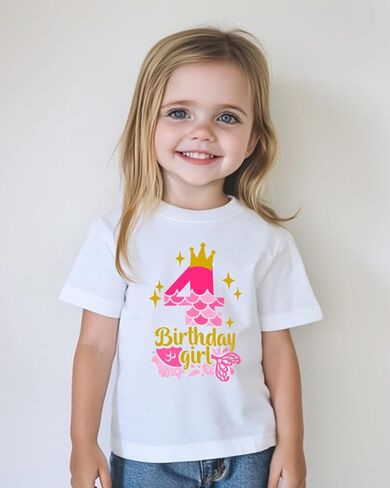 عيد ميلاد فتاة قميص طفل عيد ميلاد هدية هدية لثلاثين 3 في الخامس الخامس 6th السادس الثامن والثامن تي شيرت القطن in Kuwait
