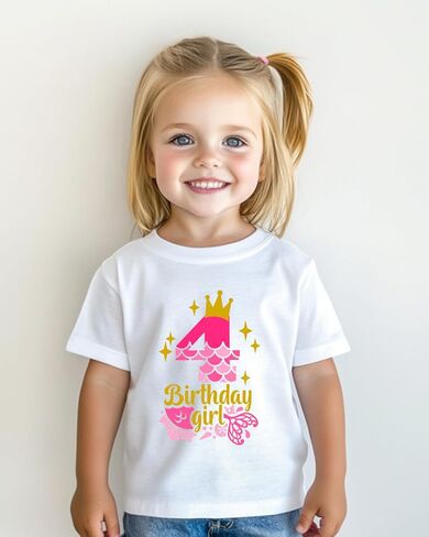 عيد ميلاد فتاة قميص طفل عيد ميلاد هدية هدية لثلاثين 3 في الخامس الخامس 6th السادس الثامن والثامن تي شيرت القطن in Kuwait