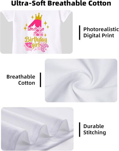 عيد ميلاد فتاة قميص طفل عيد ميلاد هدية هدية لثلاثين 3 في الخامس الخامس 6th السادس الثامن والثامن تي شيرت القطن in Kuwait