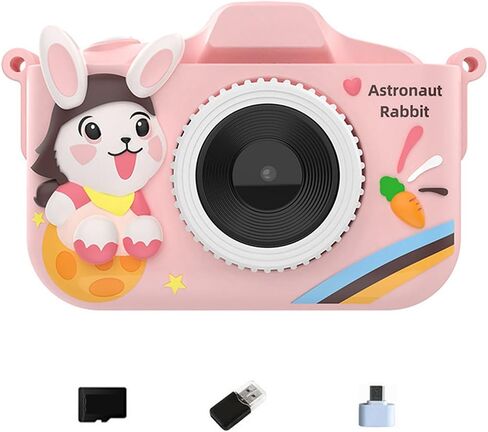 Educational Camera for Kids Built in 32G Storage Double Lens Auto Focusing MP3 Player Interactive Learning Games Kids Camera in Saudi Arabia