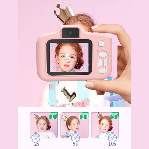 Educational Camera for Kids Built in 32G Storage Double Lens Auto Focusing MP3 Player Interactive Learning Games Kids Camera in Saudi Arabia