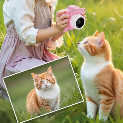 Educational Camera for Kids Built in 32G Storage Double Lens Auto Focusing MP3 Player Interactive Learning Games Kids Camera in Saudi Arabia
