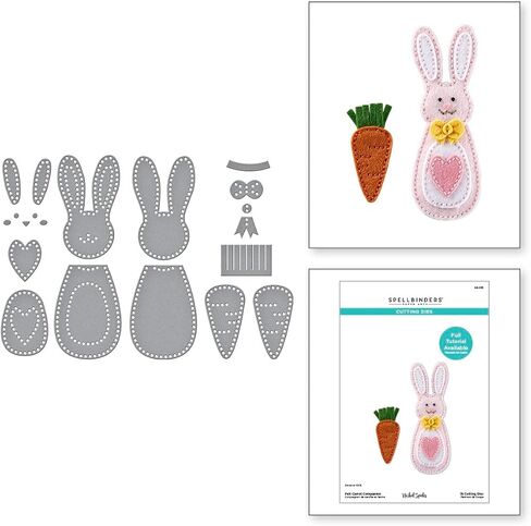 Spellbinders S6-255 Felt Carrot Companion Etched Dies from The Spring Felt Stitch & Create Collection by Nichol Spohr in Saudi Arabia