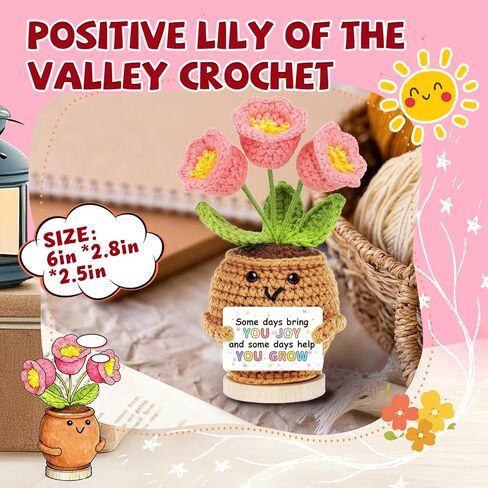 Hoedia Positive Broccoli, 3.7 inch Mini Funny Knitted Wool Broccoli Toy with Positive Card, Handmade Cute Creative Positive Life Doll for Friend Coworker Birthday Gift Encouragement Decoration Party in Saudi Arabia