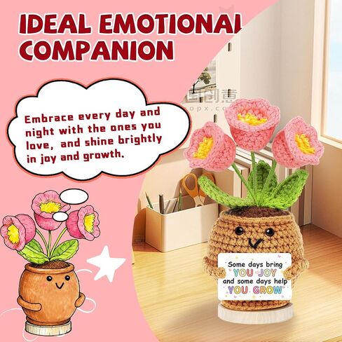 Hoedia Positive Broccoli, 3.7 inch Mini Funny Knitted Wool Broccoli Toy with Positive Card, Handmade Cute Creative Positive Life Doll for Friend Coworker Birthday Gift Encouragement Decoration Party in Saudi Arabia