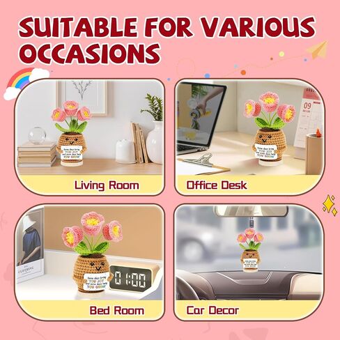 Hoedia Positive Broccoli, 3.7 inch Mini Funny Knitted Wool Broccoli Toy with Positive Card, Handmade Cute Creative Positive Life Doll for Friend Coworker Birthday Gift Encouragement Decoration Party in Saudi Arabia