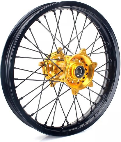 TOFR RMZ 250 450 2005-2024 جنوط العجلات مجموعة محور ذهبي 21 "19" لسوزوكي RMZ250 2007-2024 المتحدث بعجلات MX كاملة in Saudi Arabia