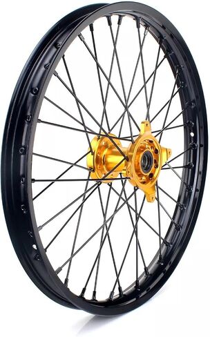 TOFR RMZ 250 450 2005-2024 جنوط العجلات مجموعة محور ذهبي 21 "19" لسوزوكي RMZ250 2007-2024 المتحدث بعجلات MX كاملة in Saudi Arabia