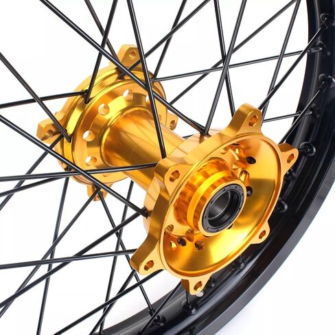 TOFR RMZ 250 450 2005-2024 جنوط العجلات مجموعة محور ذهبي 21 "19" لسوزوكي RMZ250 2007-2024 المتحدث بعجلات MX كاملة in Saudi Arabia
