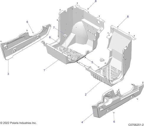 Polaris Ranger Rocker Assembly, Right, Genuine OEM Part 2636526-070, Qty 1 in Saudi Arabia