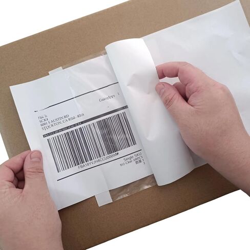مغلفات قائمة التعبئة، 500 قطعة، مغلف أكياس تعبئة مقاومة للماء مقاس 9.5 × 12 بوصة، أكياس تغليف ذاتية اللصق شفافة ومغلقة للشحن تناسب قسائم بريدية مقاس 8.5 × 11 بوصة، ملصق فاتورة in Kuwait