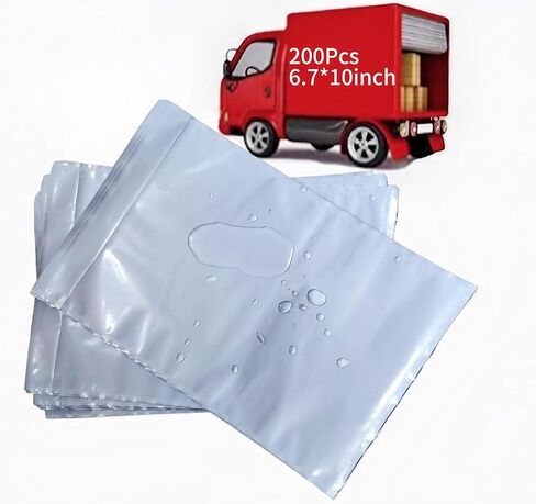 200 قطعة من أظرف قائمة التعبئة الشفافة مقاس 6.7 بوصة × 10 بوصة، وأكياس التعبئة ذاتية اللصق، وحقيبة شحن مقاومة للماء وحقائب مغلقة لتعبئة الملصقات البريدية/الفاتورة/الأكمام in Kuwait