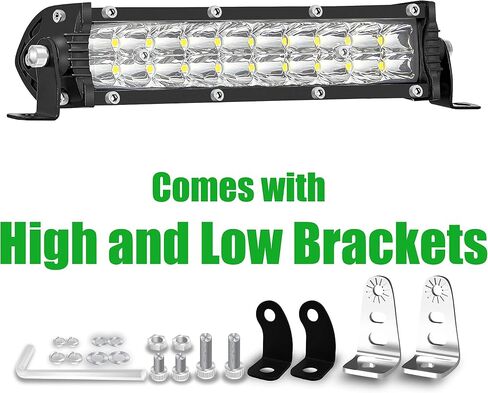 7 Inch Slim LED Light Bar for Truck Tractor, Small LED Pods Off Road Driving Auxiliary Fog Lights 60W 6000lm, Waterproof Flood Work Light Bar for ATV UTV RZR RC RV Lawn Mower Golf Cart E-Bike in Kuwait