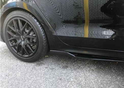 قطعتان من التنورة الجانبية لجسم السيارة العالمية، مجموعة ممتص الصدمات للناشر وينجليت، أسود، CA194 in Kuwait