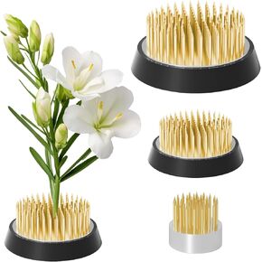 3 Pcs Flower Frog Pin Holder, Round Metal Flower Frog Vase Arranger Pin Holder, for Ikebana, Home Decoration Craft, DIY Flower Craft Arrangements (Silver) in Saudi Arabia