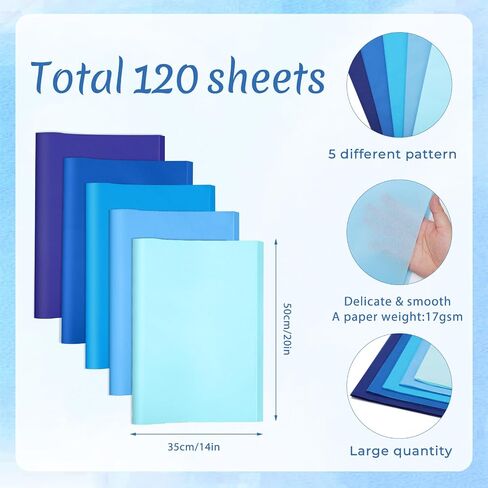 120 Sheets Green Tissue Paper for Gift Bags, Assorted Green Gold Gift Tissue Paper Bulk for Art Crafts Packaging Gifts Wrapping Christmas Baby Shower Wedding Birthday Decorations, 14 x 20 Inch in Saudi Arabia