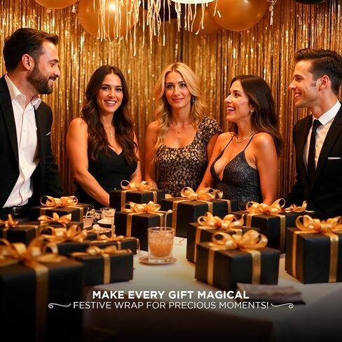 SANZIX 120 Sheets Metallic Gold Tissue Paper for Gift Bags 14" x 20" - Gift Wrapping Tissue for Christmas Gifts, Party & Wedding Decorations - Christmas Wrapping Paper for Holiday Xmas Décor in Saudi Arabia
