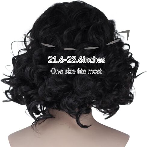 Miss U Hair Men Short Curly Brown Wig Mullet Wigs For Men 80's Costumes Wig Halloween Cosplay in Kuwait