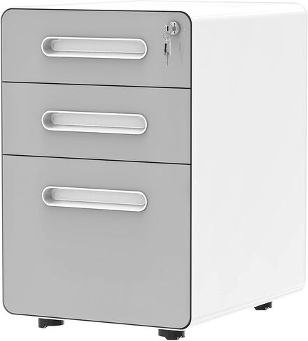 YITAHOME 2 Drawer File Cabinet with Lock, Mobile Metal Filing Cabinet for Letters/Legal/A4 Size, Home Office & Business Enterprise, Fully Assembled Except Wheels, Black in Saudi Arabia